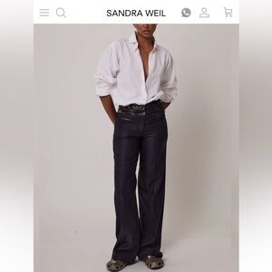 Sandra Weil Black and Brown Pants